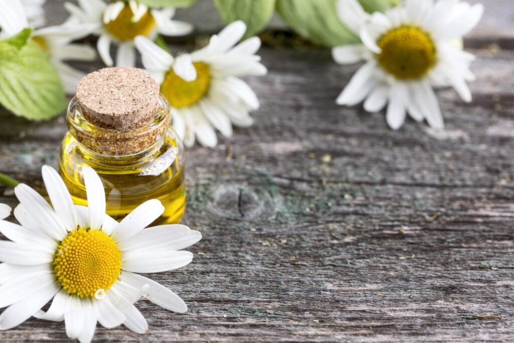 pure and natural chamomile essential oil
