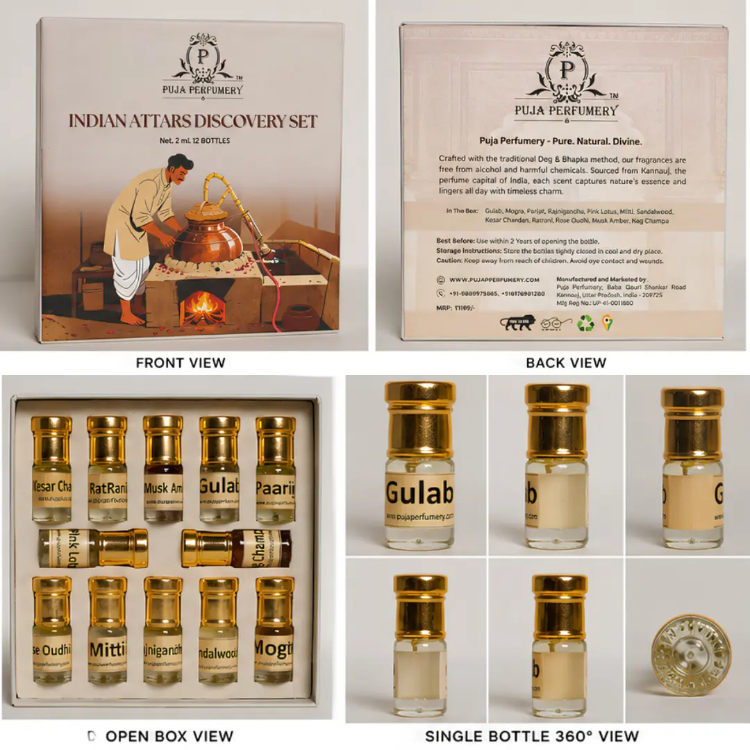 ndian Attar discovery set traditional attar sample kit