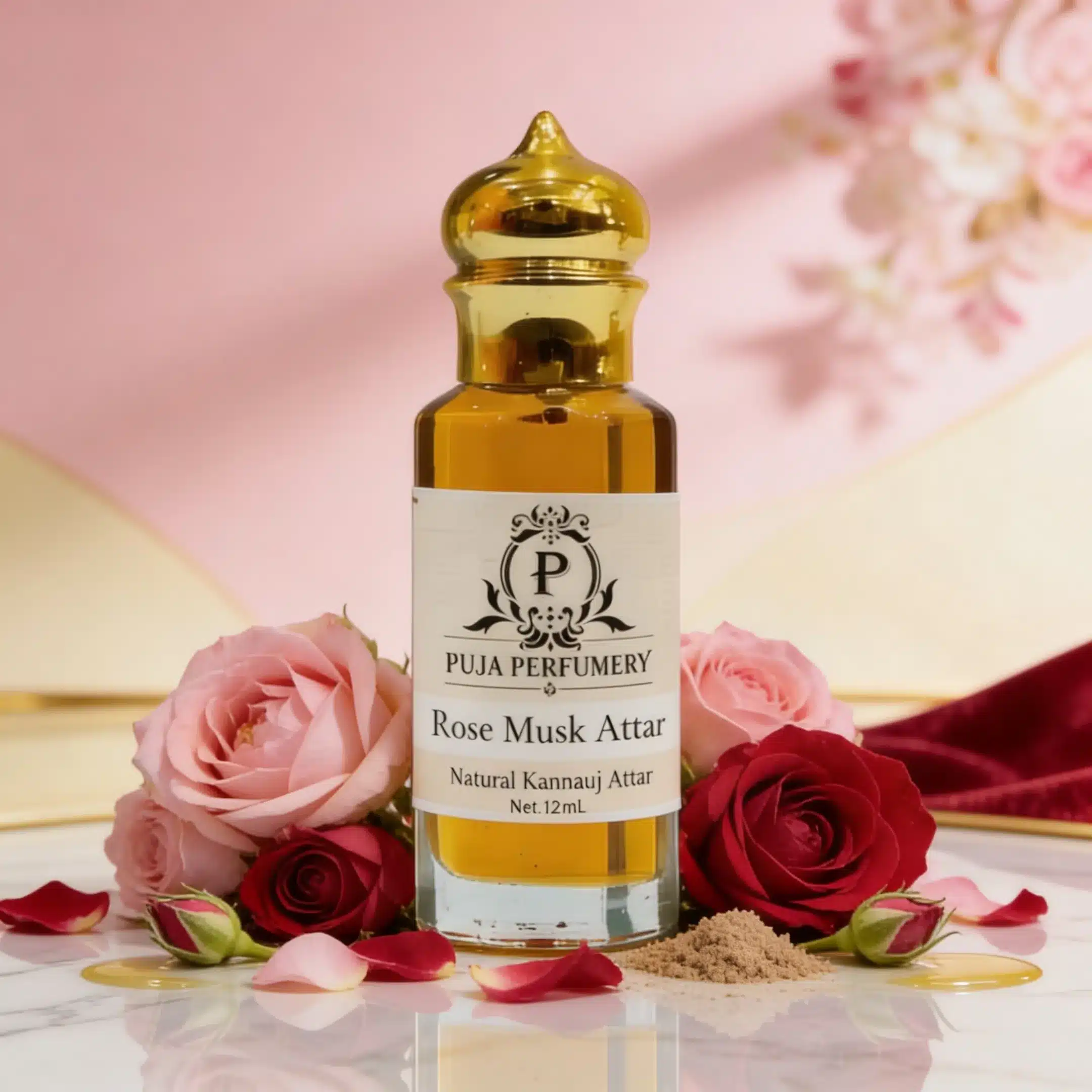Rose Musk Attar | Traditional Indian Attar| Pure Kannauj Ittar