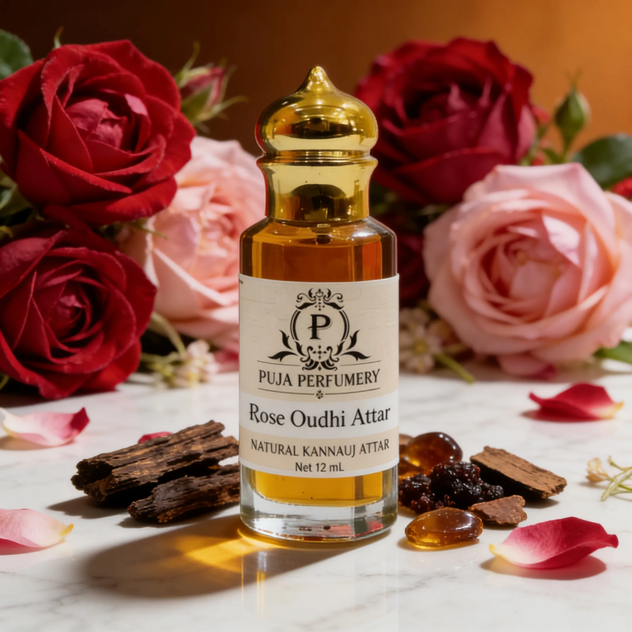 Rose Oudhi Attar | Premium Indian Attar| Pure Kannauj Ittar