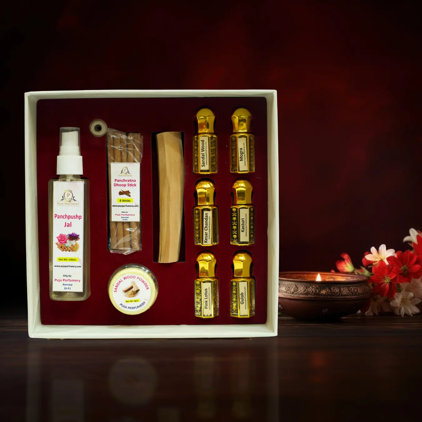 Sugandhit Devlok Attar Kit | Traditional Attar Gift Box | Pooja Fragrance Kit - Image 2